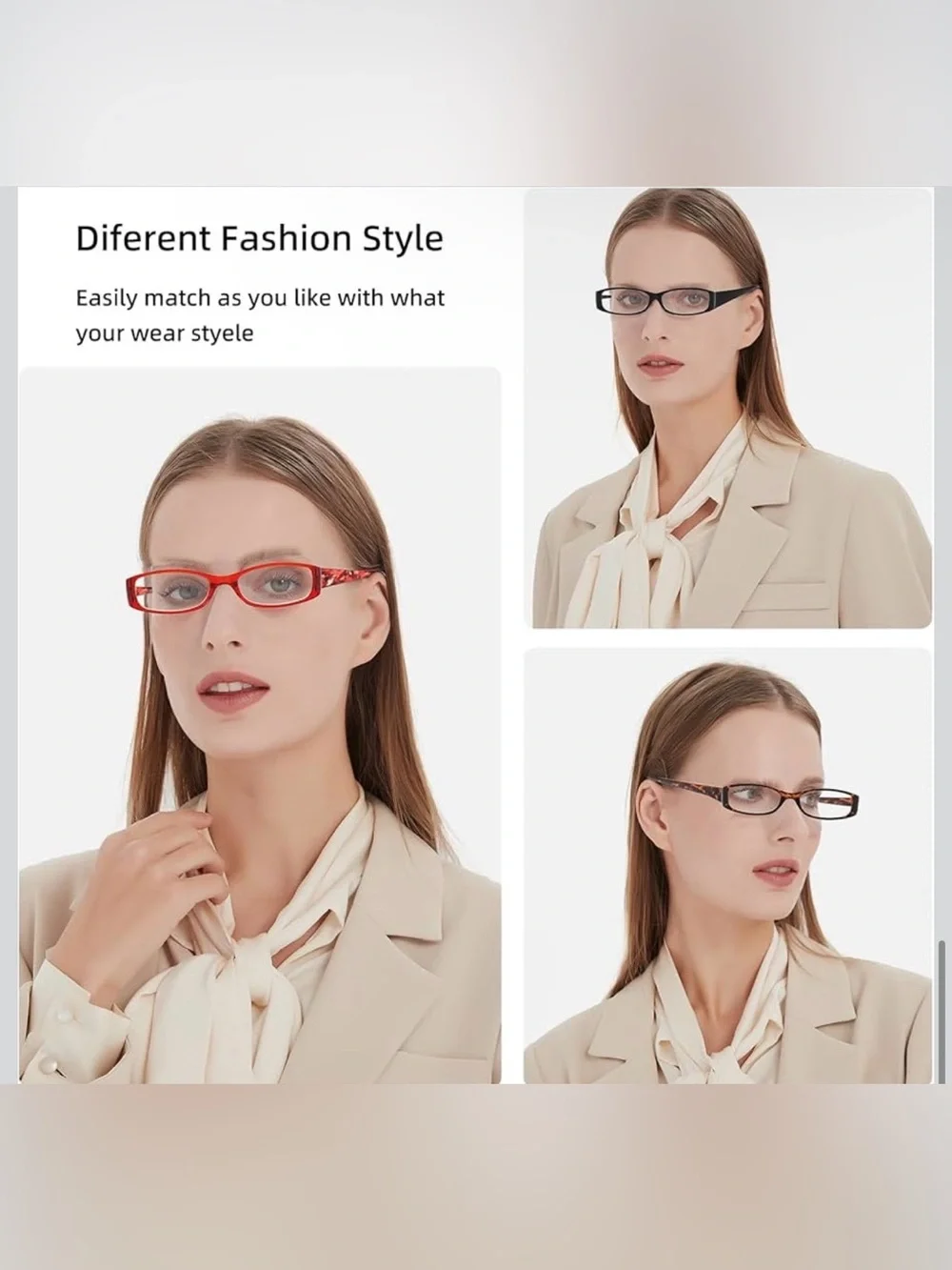 Slim Rectangle Reading Glasses - Multiple Colors